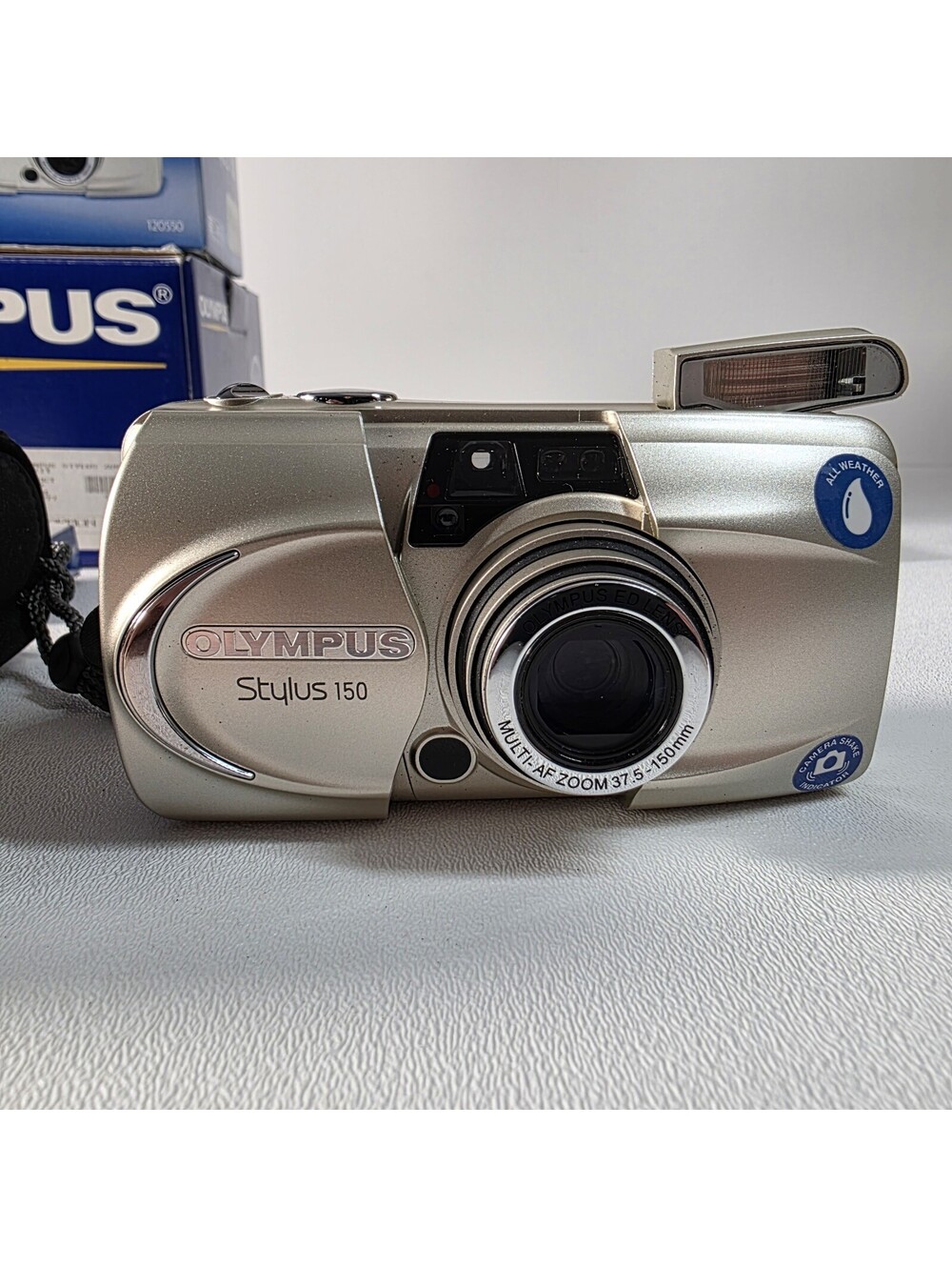 Olympus Stylus 150 μ Mju III Point & Shoot 35mm Film Camera Tested/Works